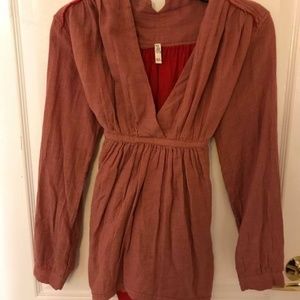 FREE PEOPLE long sleeve baby-doll top